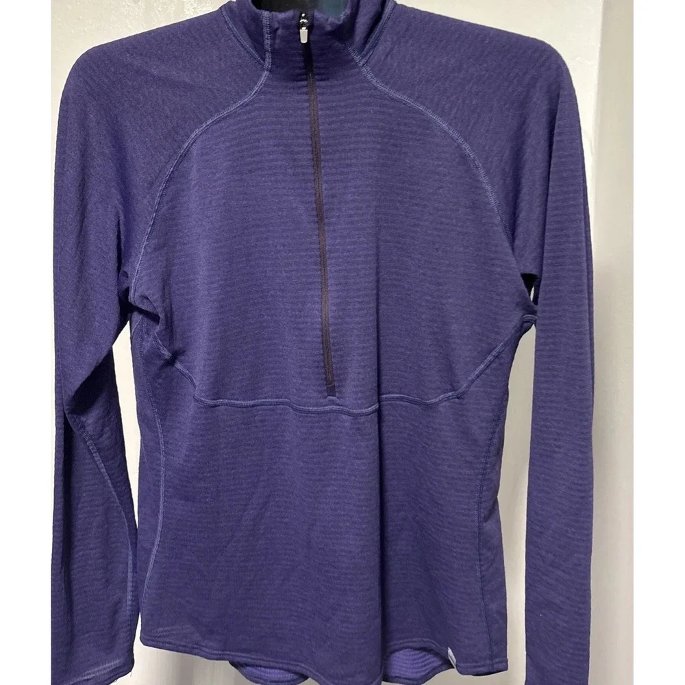 Patagonia Jacket Womens XL Purple Capilene 3 Midweight Polartec 1/4 Quarter Zip